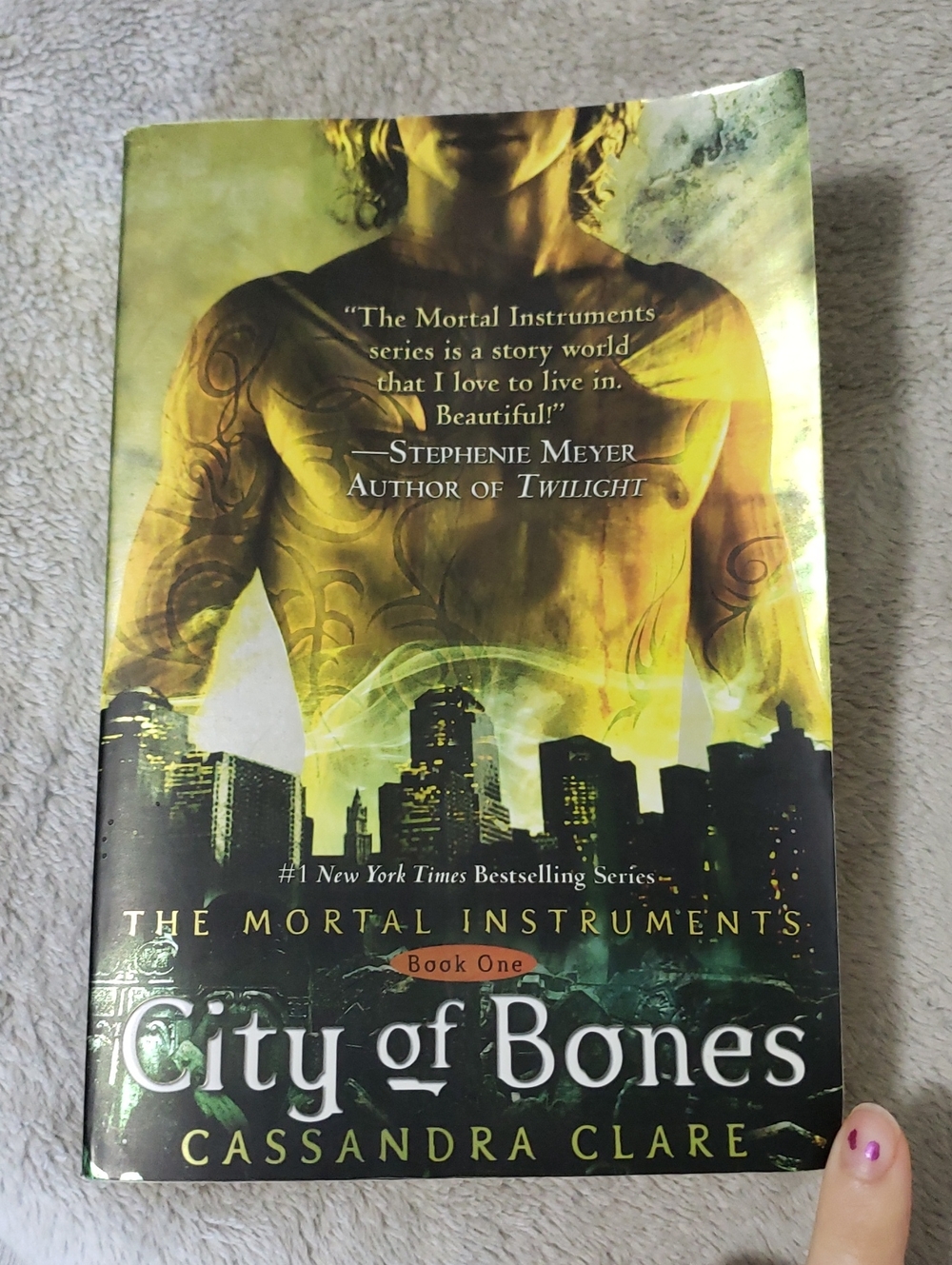 City of Bones by Cassandra Clare - Yellow/Green Cover